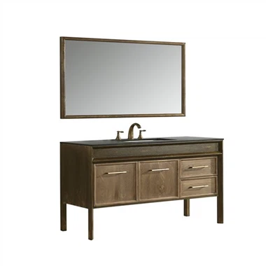 古いアンティークの苦しめられた木製の浴室の家具