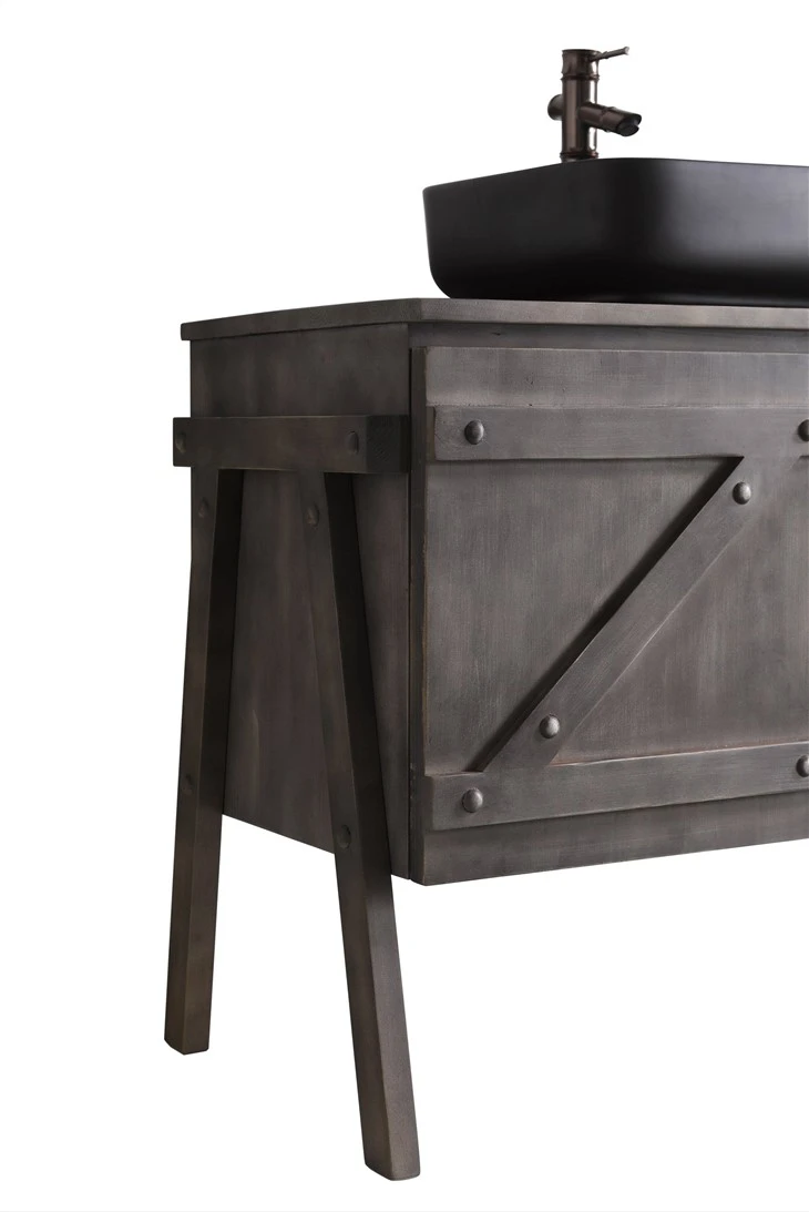 Distressed Wood Vanity leg